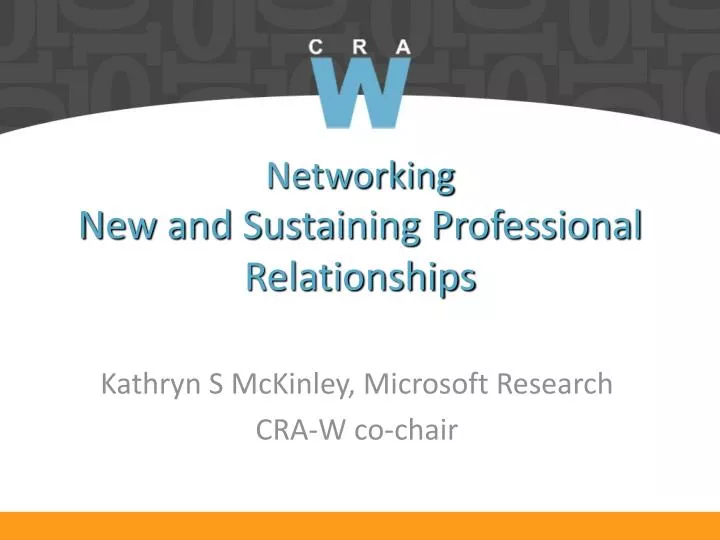 networking new and sustaining professional relationships