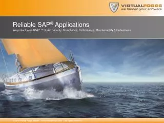 Reliable SAP ® Applications