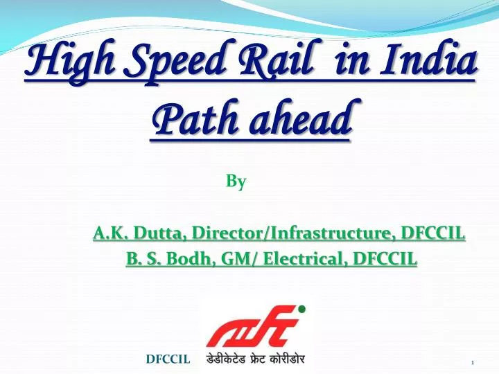 high speed rail in india path ahead