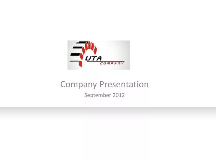 company presentation september 2012
