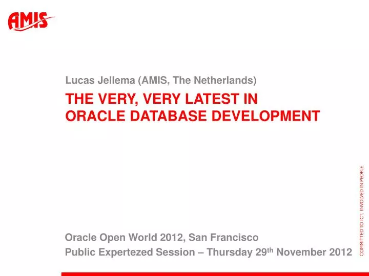 the very very latest in oracle database development