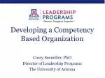 Developing a Competency Based Organization - slide 1