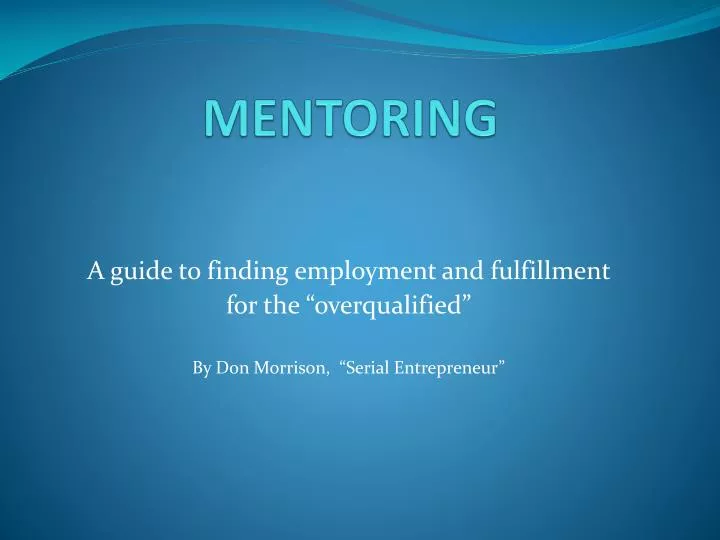 Ppt Mentoring Powerpoint Presentation Free Download Id