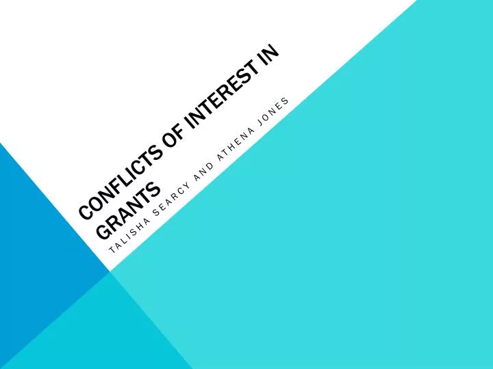 conflicts of interest in grants