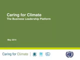 Caring for Climate The Business Leadership Platform