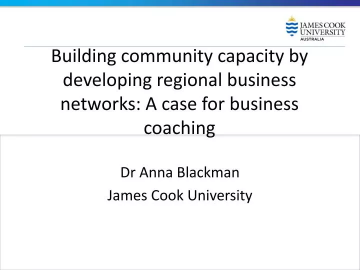 building community capacity by developing regional business networks a case for business coaching