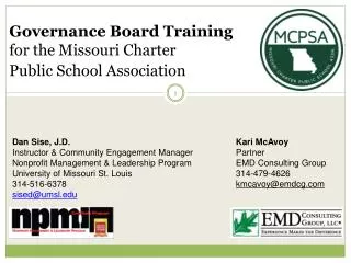 Governance Board Training for the Missouri Charter Public School Association