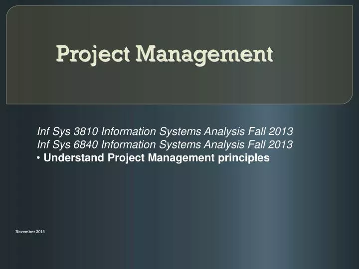 project management