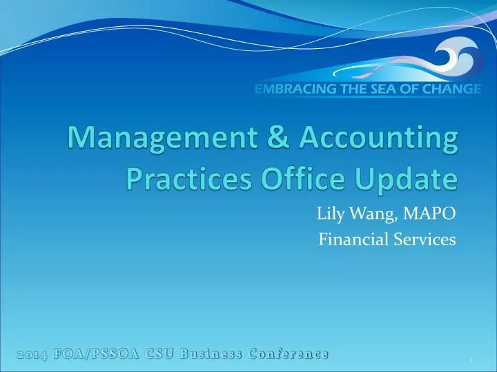 management accounting practices office update