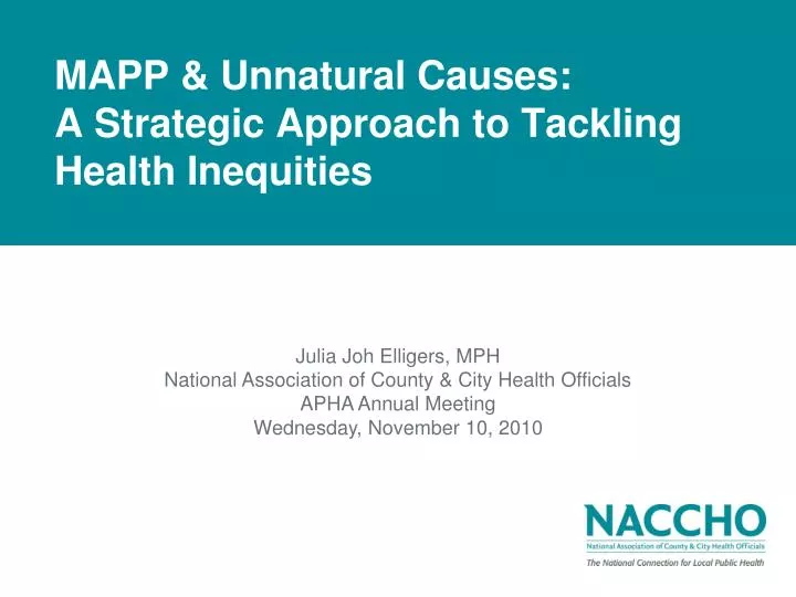 mapp unnatural causes a strategic approach to tackling health inequities