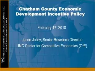 Chatham County Economic Development Incentive Policy