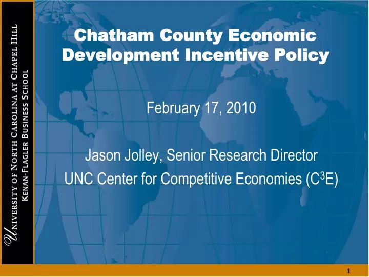 chatham county economic development incentive policy