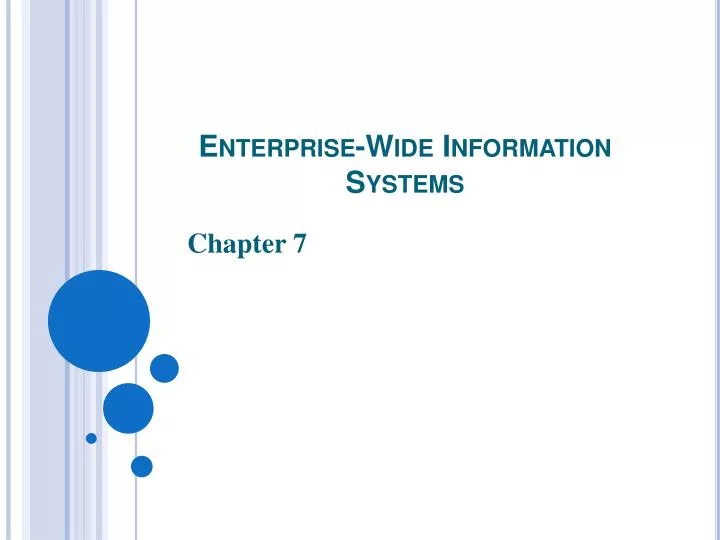 enterprise wide information systems
