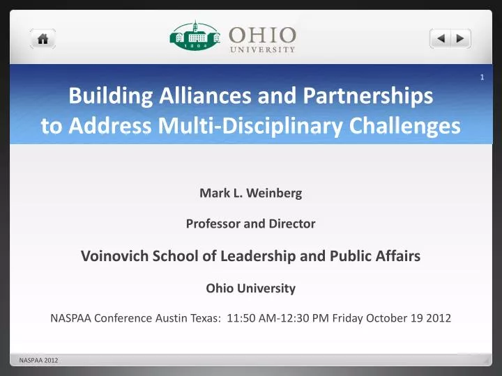 building alliances and partnerships to address multi disciplinary challenges