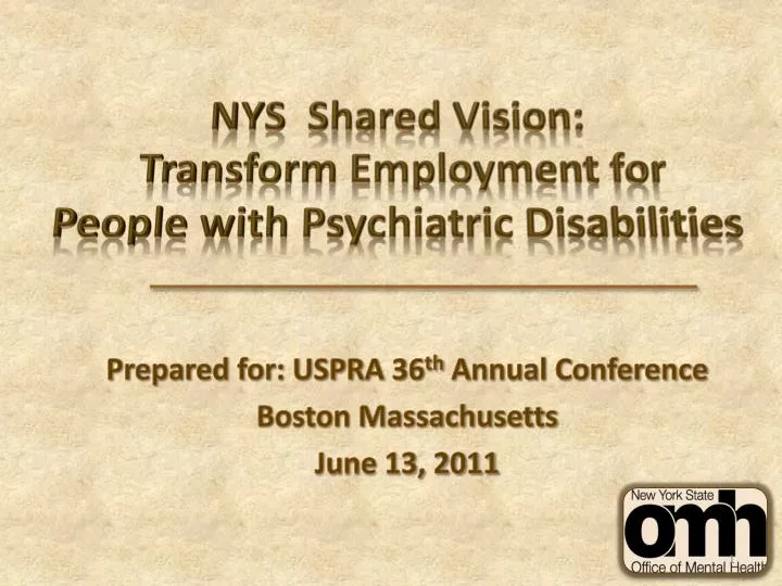 nys shared vision transform employment for people with psychiatric disabilities