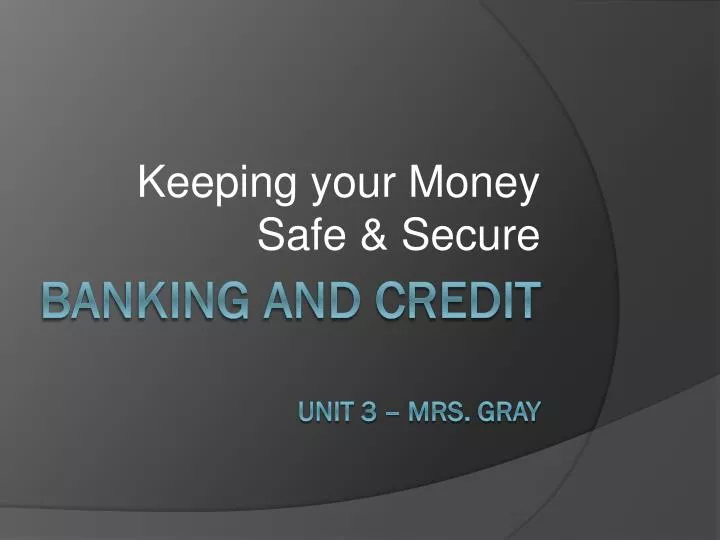 keeping your money safe secure