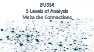 BUSS4 5 Levels of Analysis Make the Connections
