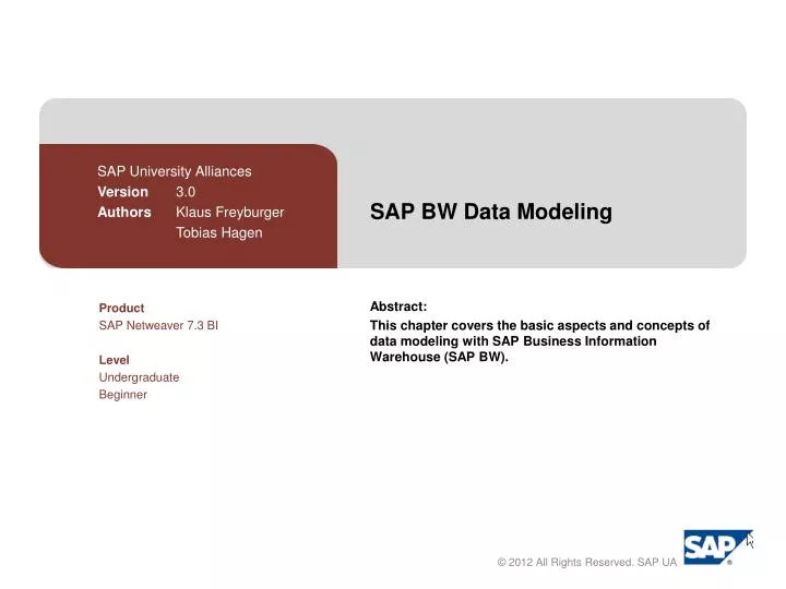 sap bw data modeling