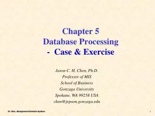 chapter 5 database processing case exercise