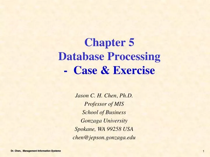 chapter 5 database processing case exercise