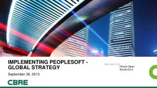 Implementing PeopleSoft - Global Strategy