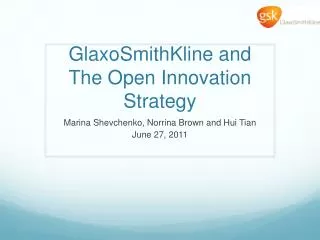 GlaxoSmithKline and The Open Innovation Strategy