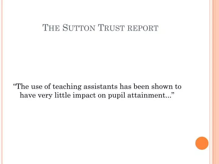 the sutton trust report
