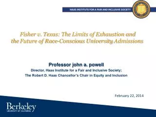 Fisher v. Texas: The Limits of Exhaustion and the Future of Race-Conscious University Admissions