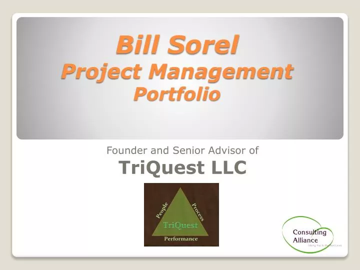 bill sorel project management portfolio