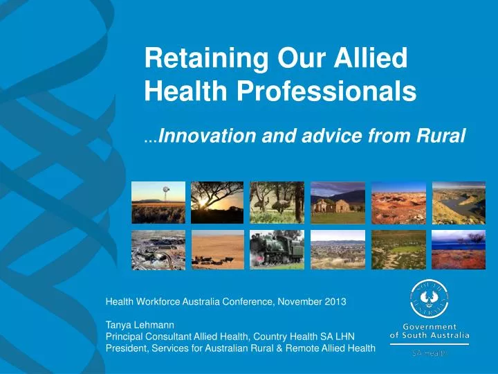 retaining our allied health professionals innovation and advice from rural