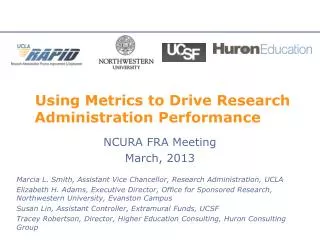 Using Metrics to Drive Research Administration Performance
