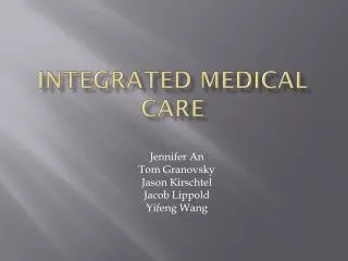 Integrated Medical Care