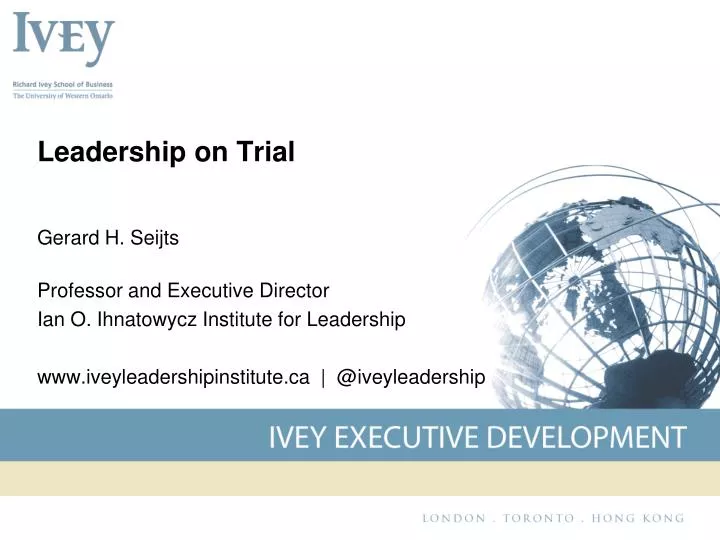 leadership on trial