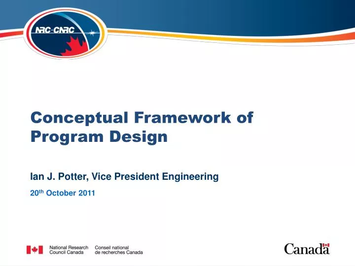 conceptual framework of program design