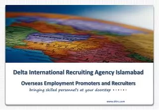 Delta International Recruiting Agency Islamabad Overseas Employment Promoters and Recruiters bringing skilled personne