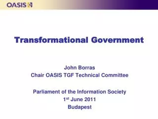 Transformational Government