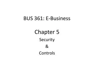 BUS 361: E-Business