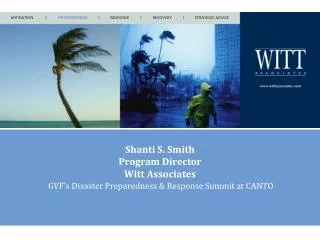 Shanti S. Smith Program Director Witt Associates