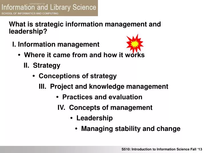 what is strategic information management and leadership