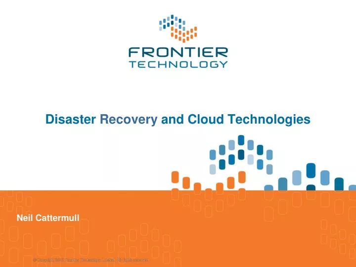 disaster recovery and cloud technologies