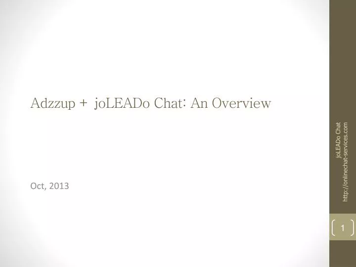 adzzup joleado chat an overview