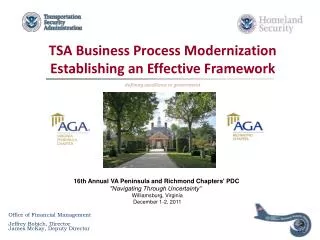 TSA Business Process Modernization Establishing an Effective Framework defining excellence in government