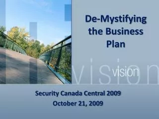 De-Mystifying the Business Plan