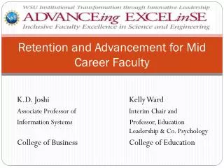 Retention and Advancement for Mid Career Faculty
