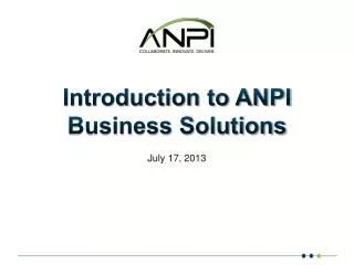 Introduction to ANPI Business Solutions