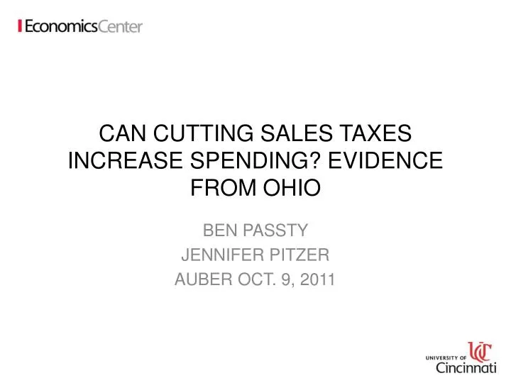 can cutting sales taxes increase spending evidence from ohio