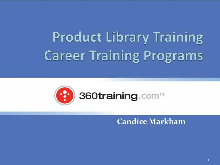 product library training career training programs