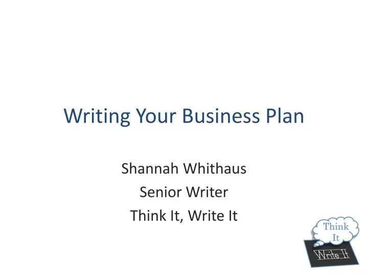 writing your business plan