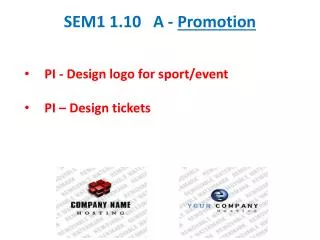 SEM1 1.10 A - Promotion