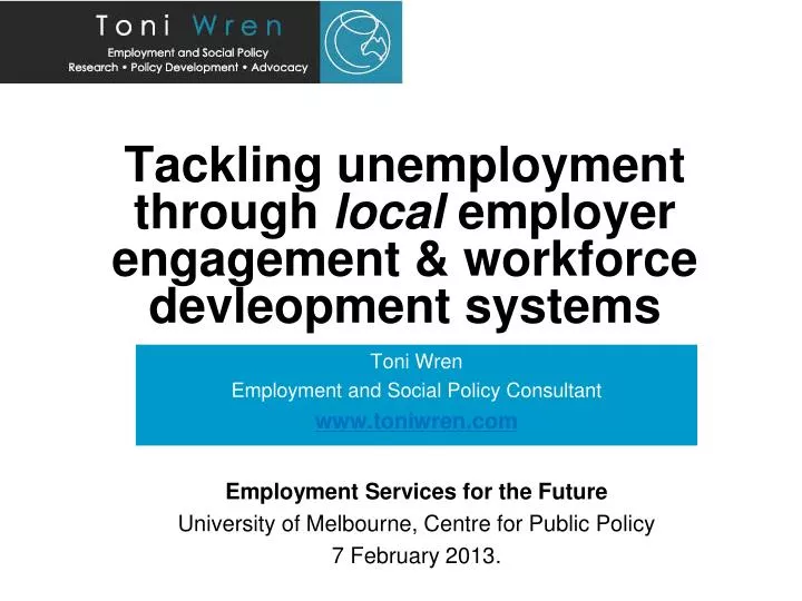tackling unemployment through l ocal employer engagement workforce devleopment systems